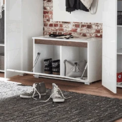 Schoenenkast Nuro Met Opbergruimte - Hoogglans Wit -Emob Ontwerp zonder titel 2022 07 25T143629.889 e3a3