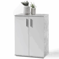 Commode Debby 2 Deuren - Wit/beton