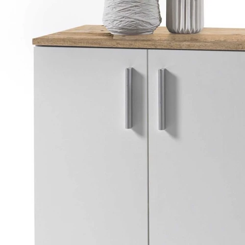 Commode Debby 2 Deuren - Wit/eik 2 Commode Debby 2 Deuren - Wit/eik - Afbeelding 2