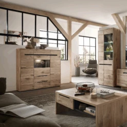 Buffetkast Bellini 125cm 3 Deuren & 2 Lades - Eik/antraciet -Emob Ontwerp zonder titel 2022 08 01T165232.757 91d7