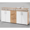 Dressoir Stelvio Met 4 Deuren & 3 Lades - Wit/eik