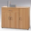 Commode Viviane 90cm Met 3 Deuren & 1 Lade - Beuk