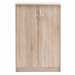 Commode Ultima 74x35x112cm Met 2 Deuren - Sonoma Eik