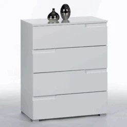 Commode Peso 65 Cm 4 Lades - Wit