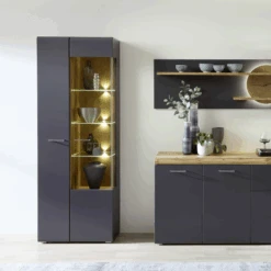 Vitrinekast Enso 2 Deuren Met Verlichting - Antraciet -Emob Ontwerp zonder titel 2022 08 05T144919.968 4620