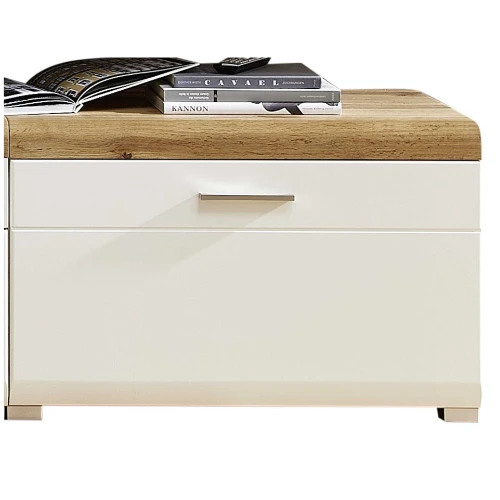 Bijzetkast Felice 1 Lade - Wit/eik 2 Bijzetkast Felice 1 Lade - Wit/eik - Afbeelding 2
