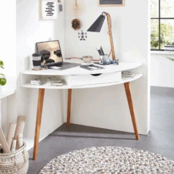 Hoekbureau Inovo Met Lade - Wit/eik