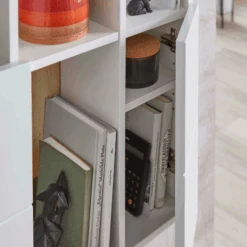 Secretaire Inovo 120cm 1 Deur - Wit/eik -Emob Ontwerp zonder titel 2022 08 09T084351.812 2d74