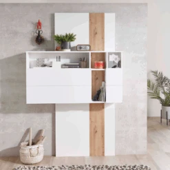 Secretaire Inovo 120cm 1 Deur - Wit/eik -Emob Ontwerp zonder titel 2022 08 09T084910.199 15ec