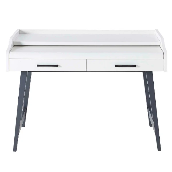 Bureau Inovo Uitschuifbaar Met 2 Lades - Wit/zwart 10 Bureau Inovo Uitschuifbaar Met 2 Lades - Wit/zwart - Afbeelding 10