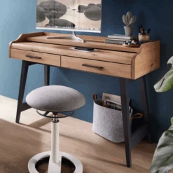 Bureau Inovo Uitschuifbaar Met 2 Lades - Eik/zwart