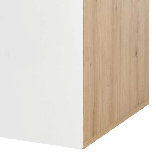 Commode Lobi 2 Deuren - Glanzend Wit/hout 3 Commode Lobi 2 Deuren - Glanzend Wit/hout - Afbeelding 3