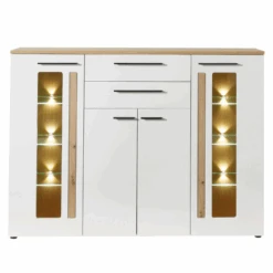Buffetkast Lorna 4 Deuren & 2 Lades - Wit/eik 8 Buffetkast Lorna 4 Deuren & 2 Lades - Wit/eik -Emob Ontwerp zonder titel 2022 08 29T112752.126 41d4
