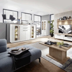 Buffetkast Lorna 4 Deuren & 2 Lades - Wit/eik 6 Buffetkast Lorna 4 Deuren & 2 Lades - Wit/eik -Emob Ontwerp zonder titel 2022 08 29T112938.272 2df2