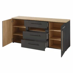 Dressoir Lorna 2 Deuren & 3 Lades - Antraciet/eik -Emob Ontwerp zonder titel 2022 08 29T115333.231 c672