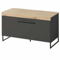 Bijzetkastje Lorna Met Opklapdeur - Antraciet/eik -Emob Ontwerp zonder titel 2022 08 29T131911.251 d894