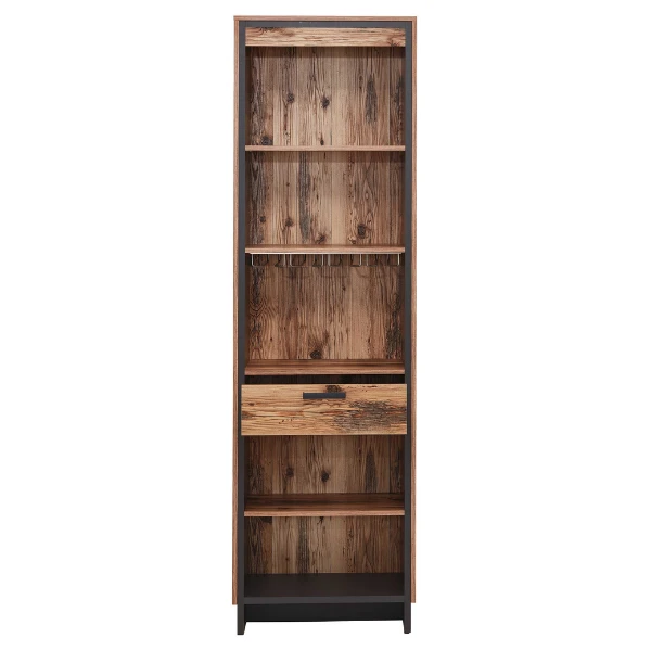 Open Kast Delano Met Lade - Hout/antraciet 2 Open Kast Delano Met Lade - Hout/antraciet - Afbeelding 2