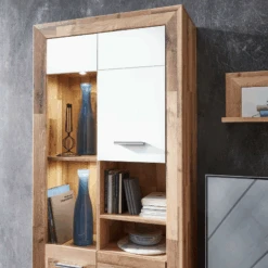 Vitrinekast Blake 3 Deuren Met LED-verlichting - Eik/wit -Emob Ontwerp zonder titel 2022 08 29T162125.563 f07f