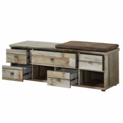 Halbankje Clem Met Zitkussen En 5 Opberglades - Driftwood -Emob Ontwerp zonder titel 2022 09 19T160437.197 cecf