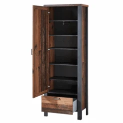 Garderobekast Carthago 69cm Met 1 Deur & 1 Lade - Oude Eik/antraciet -Emob Ontwerp zonder titel 2022 09 19T163304.346 da98