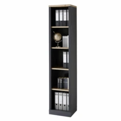 Boekenkast Samine | 43 X 38 X 204 Cm | Grafietgrijs