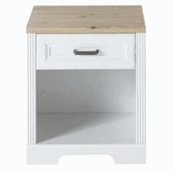 Bureaukastje Samine Met Opberglade - Wit/eik