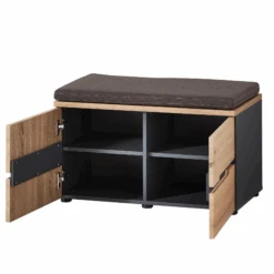 Halbankje Medina Met Zitkussen En 2 Deuren - Eik/antraciet -Emob Ontwerp zonder titel 2022 09 29T141306.307 c1b1