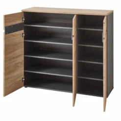 Schoenenkast Medina Met 3 Deuren - Eik/antraciet -Emob Ontwerp zonder titel 2022 09 29T142718.874 429a