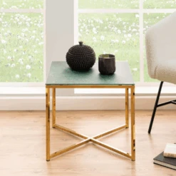 Bijzettafel Alisma 50x50 Cm - Goud/groen -Emob Ontwerp zonder titel 2022 10 21T084537.585 5b37