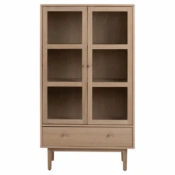 Vitrinekast Aston 145 Cm 2 Deuren & 1 Lade - Witte Eik -Emob Ontwerp zonder titel 2022 10 21T094414.133 5d95