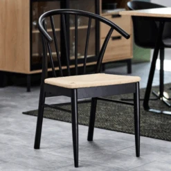 Armstoel Cassandra - Zwart/ Gebroken Wit