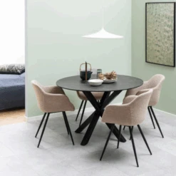 Eettafel Heaven Ø119 - Keramiek/ Zwart -Emob Ontwerp zonder titel 2022 11 02T090633.820 70a4