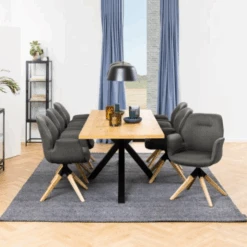 Eettafel Heaven 220x90 Cm - Eik/ Zwart -Emob Ontwerp zonder titel 2022 11 02T091335.457 9569