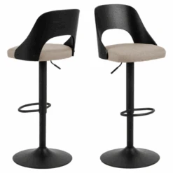 Verstelbare Barstoel Lucy- Zand/zwart -Emob Ontwerp zonder titel 2022 11 02T101925.130 1ee0