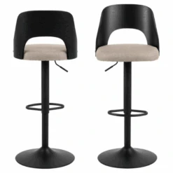 Verstelbare Barstoel Lucy- Zand/zwart -Emob Ontwerp zonder titel 2022 11 02T102036.729 707e