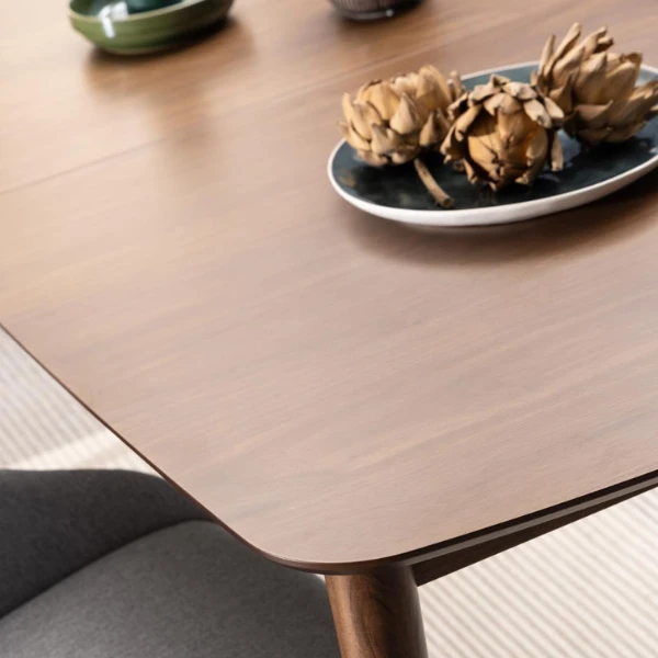 Verlengbare Eettafel Montreux 180/219x90 Cm - Walnoot 4 Verlengbare Eettafel Montreux 180/219x90 Cm - Walnoot - Afbeelding 4