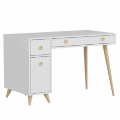 Studiebureau In Wit Eiken | 100% Melamine Coating | 1 Lade | Toetsenbordlade -Emob Ontwerp zonder titel 2023 01 12T165053.924 cc99