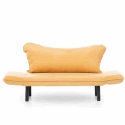 Slaapbank Met 2 Zitplaatsen | Comfort En Stijl | Metalen Frame | Mosterdkleur -Emob Ontwerp zonder titel 2023 01 27T082357.248 b94b