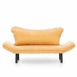 Slaapbank Met 2 Zitplaatsen | Comfort En Stijl | Metalen Frame | Mosterdkleur -Emob Ontwerp zonder titel 2023 01 27T082500.245 b443