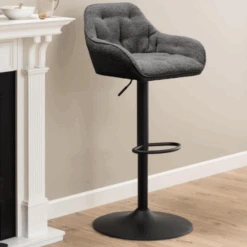 Verstelbare Barstoel Brooke - Antraciet