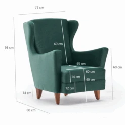 Stijlvolle En Comfortabele Vleugelstoel | Modern Ontwerp | Beukenhouten Frame | Groen 9 Stijlvolle En Comfortabele Vleugelstoel | Modern Ontwerp | Beukenhouten Frame | Groen -Emob Ontwerp zonder titel 2023 01 31T093104.807 8bbf