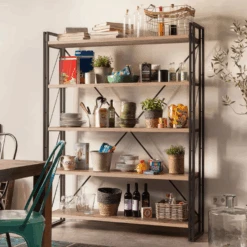 Open Boekenkast Fantine -zwart/Atlantische Pijnboom -Emob Ontwerp zonder titel 2023 02 08T080919.406 b0c5