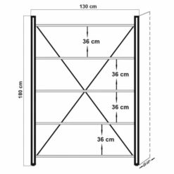 Open Boekenkast Fantine -zwart/Atlantische Pijnboom -Emob Ontwerp zonder titel 2023 02 08T081141.948 d31f