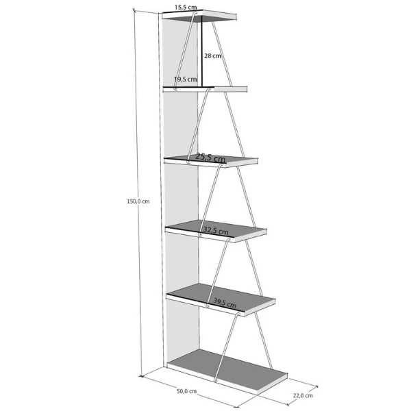 Boekenkast Lost-pijnboom 2 Boekenkast Lost-pijnboom - Afbeelding 2