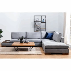 Comfortabele En Stijlvolle Hoekbank | Beukenhouten Frame | Donkergrijs