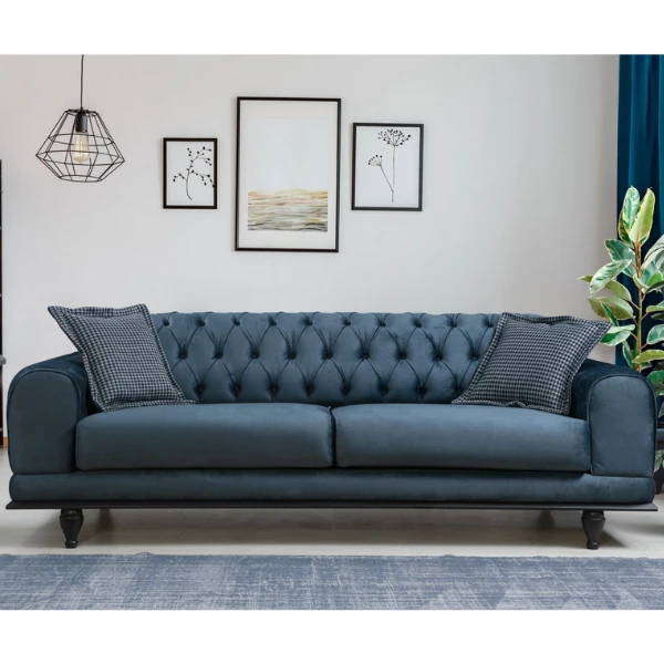 3-zits Slaapbank | Comfort En Uniek Ontwerp | Marineblauw 1 3-zits Slaapbank | Comfort En Uniek Ontwerp | Marineblauw