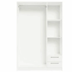 Kleerkast Rhea, 3 Draaideuren, 2 Legplanken, 1 Kledingroede En 2 Lades-wit -Emob Ontwerp zonder titel 2023 04 19T133446.458 c607