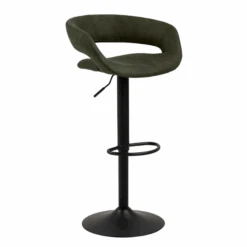 Barstoel Dusty - Olijfgroen/zwart