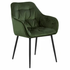 Armstoel Lynn - Bosgroen/zwart