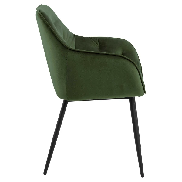 Armstoel Lynn - Bosgroen/zwart 3 Armstoel Lynn - Bosgroen/zwart - Afbeelding 3